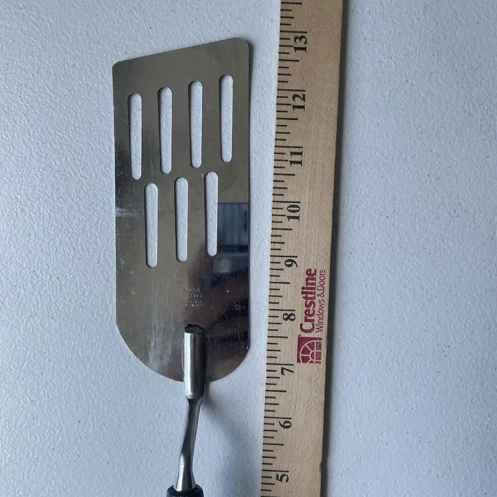 Ekco Vtg. Chromium Plated Spatula Turner Flipper Black USA Cooking Utensil 12.5